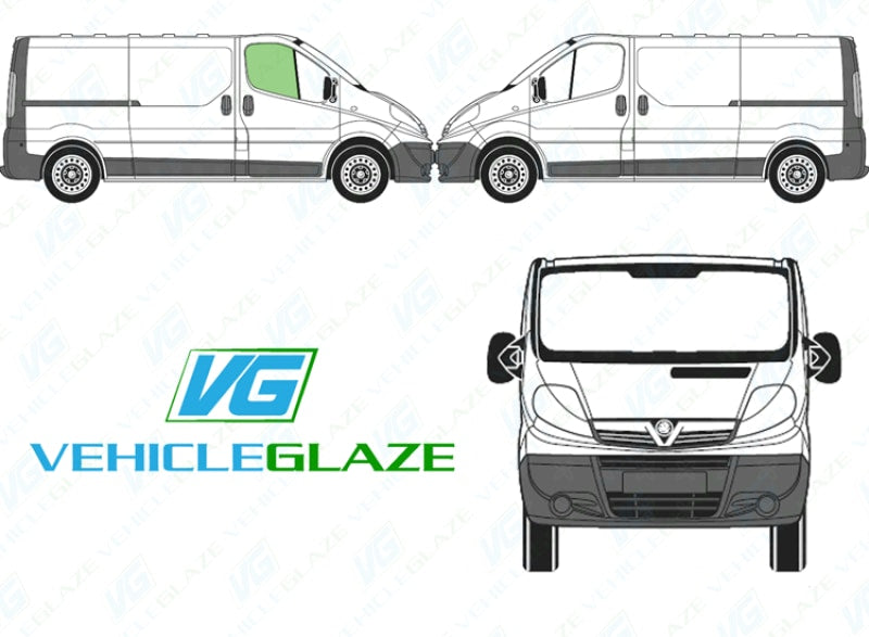 Right Side Blind Spot Mirror For Vauxhall Vivaro (2001-2014) - Stick-On Glass With Adhesive Pad