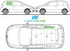 Volkswagen Fox 2006-2012-Side Window Replacement-Side Window-Driver Right Rear Quarter Fixed (No-Open)-Green (Standard Spec)-VehicleGlaze