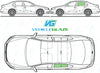 Volkswagen Jetta 2011/-Side Window Replacement-Side Window-Passenger Left Rear Door Glass-Privacy-VehicleGlaze
