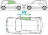 Volkswagen Lupo 1997-2005-Side Window Replacement-Side Window-Driver Right Front Door Glass-Green (Standard Spec)-VehicleGlaze