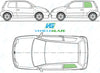 Volkswagen Lupo 1997-2005-Side Window Replacement-Side Window-Passenger Left Rear Quarter Glass-Green (Standard Spec)-VehicleGlaze