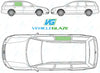 Volkswagen Passat Estate 1997-2005 Bodyglass-Bodyglass Replacement-VehicleGlaze-Driver Right Rear Door Glass-Green (Standard Spec)-VehicleGlaze