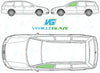 Volkswagen Passat Estate 1997-2005 Bodyglass-Bodyglass Replacement-VehicleGlaze-Passenger Left Front Door Glass-Green (Standard Spec)-VehicleGlaze