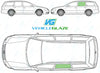 Volkswagen Passat Estate 1997-2005 Bodyglass-Bodyglass Replacement-VehicleGlaze-Passenger Left Rear Door Glass-Green (Standard Spec)-VehicleGlaze