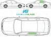 Volkswagen Passat Saloon 1997-2005-Windscreen Replacement-VehicleGlaze-Passenger Left Rear Door Glass-Standard (Green)-VehicleGlaze