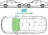 Volkswagen Passat Saloon 2015/-Windscreen Replacement-Windscreen-Green (standard tint 3%)-No Extra Options-VehicleGlaze