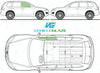 Volkswagen Touareg 2003-2010-Side Window Replacement-Side Window-Driver Right Front Door Glass (Toughened)-Green (Standard Spec)-VehicleGlaze