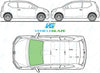 Volkswagen Up (3 Door) 2012/-Windscreen Replacement-Windscreen-Green (standard tint 3%)-No Extra Options-VehicleGlaze