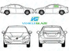 Volvo S60 Saloon 2010/- Bodyglass-Bodyglass Replacement-VehicleGlaze-Passenger Left Rear Door Glass-Green (Standard Spec)-VehicleGlaze